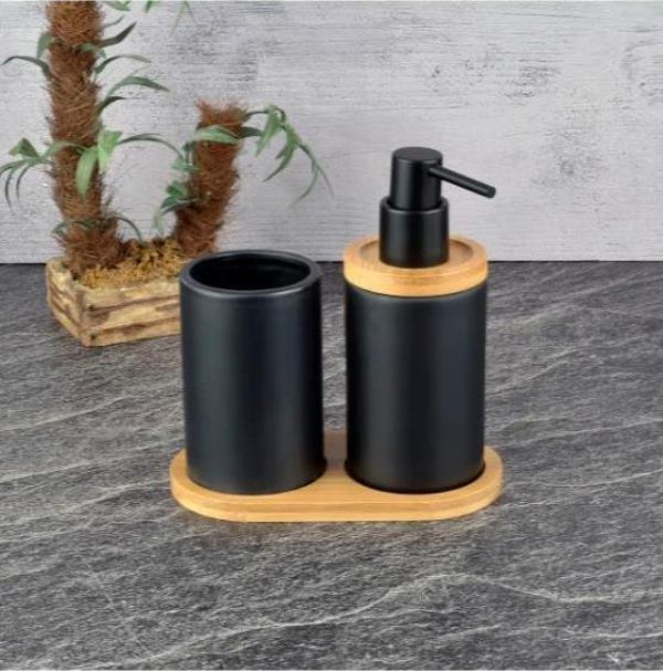 Tohana Seramik İkili Banyo Seti Siyah THN17013 - Image 1