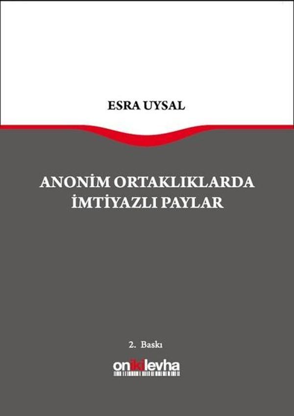 Anonim Ortaklıklarda İmtiyazlı Paylar - On İki Levha Yayıncılık - Image 1