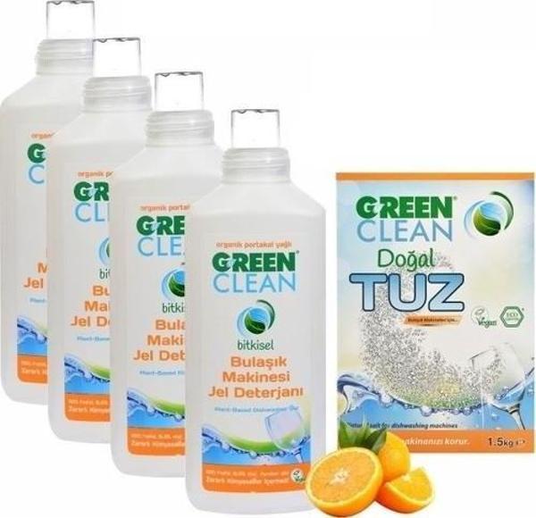 U Green Clean Bulaşık Makinesi Jel Deterjan 4'lü Paket Ve Tuz - Image 1
