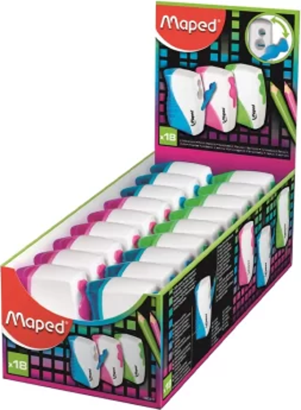 Maped Kalemtıraş Yeni Tonic Metal Çift Delikli 068611 (18 Li Paket) - Image 1
