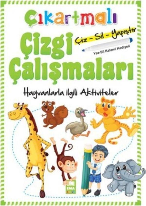 Ema Çıkartmalı Çizgi Çalışması - Hayvanlar - Image 1