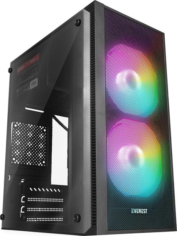 Minion Mesh Peak 300W 2- 12Cm Rainbow Fan Akrilik Yan Panel Mini-T Gaming Oyuncu Boş Bilgisayar Kasası - Image 1