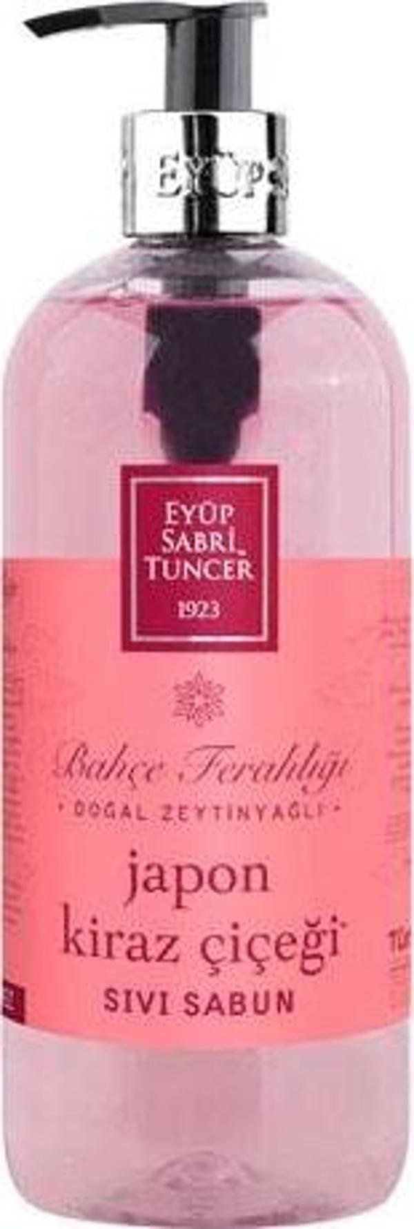 Eyüp Sabri Tuncer Japon Kiraz Çiçeği Doğal Zeytinyağlı 500ML Sıvı Sabun Pet Şişe - Image 1