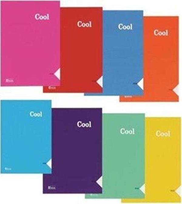 Keskin Color A4 60 Yaprak Düz Plastik Kapak Dikişli Cool Defter 321840-99 (12 Li Paket) - Image 1