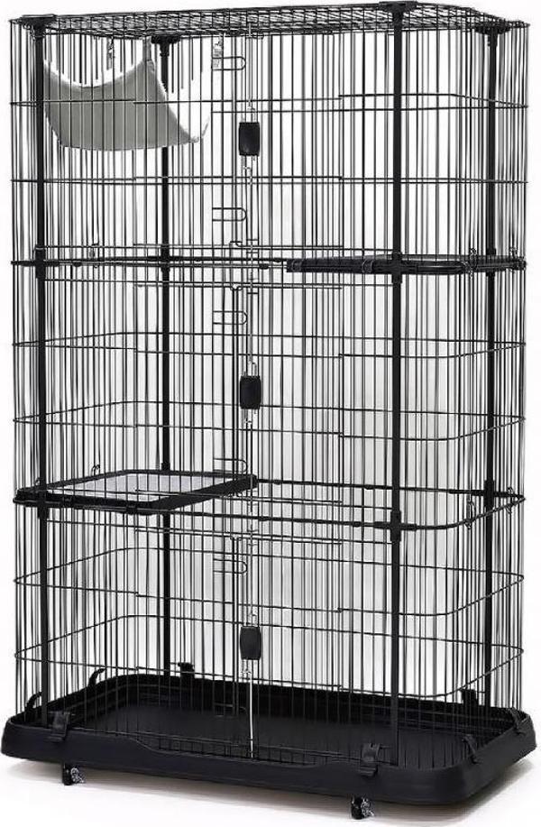 Dayang Kedi Kafesi Siyah 109,3 x 63,8 x 161,6 cm - Image 1