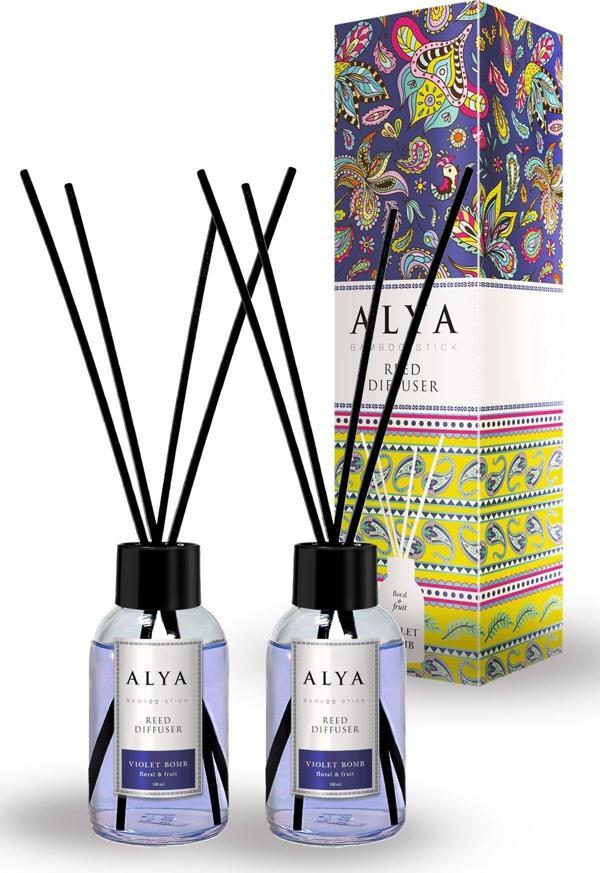 ALYA Bambu Çubuklu Oda Kokusu Violet Bomb 100 ml x 2 Adet - Image 1