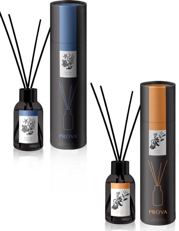 Prova Bambu Çubuklu Oda Kokusu Marine Waves ile Peach Tea x2 100 ml - Image 1