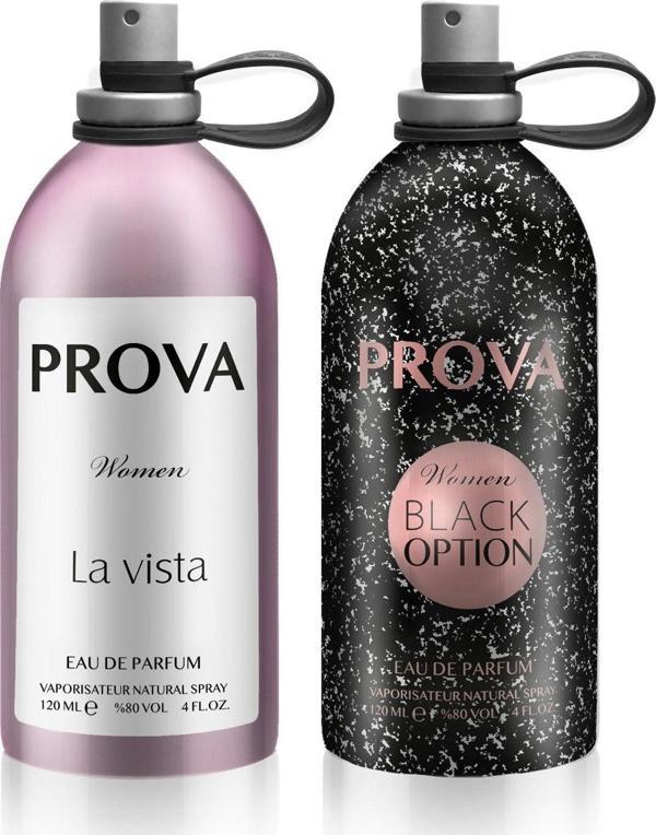 Prova Black Option Ve La Vista L Edp Kadın Parfüm Seti 2 X 120 ml - Image 1