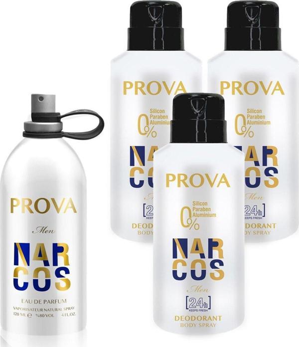 Prova Narcos Edp Erkek Parfüm 120 ml Ve Deodorant 150 ml  3 Adet - Image 1