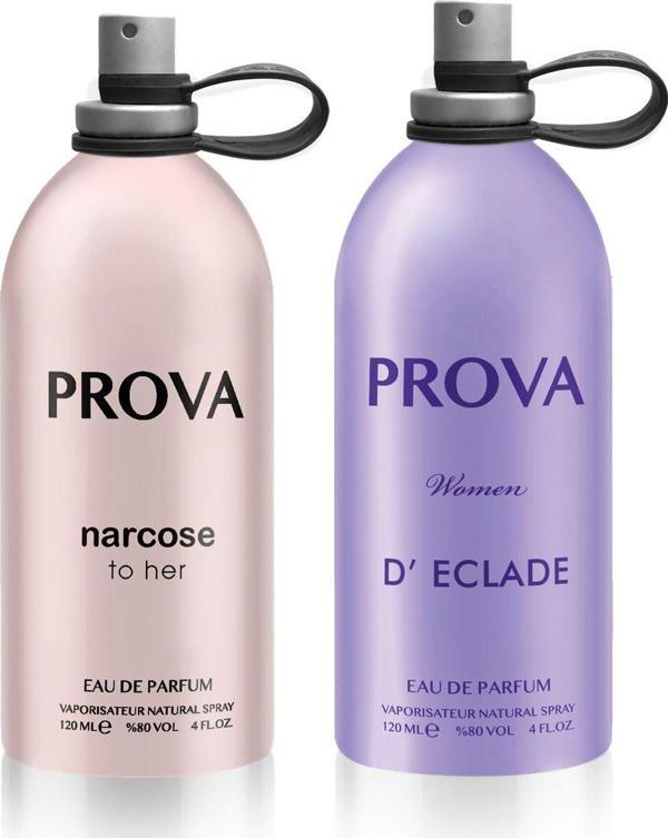 Prova Narcose ve D'eclade EDP Kadın Parfüm Seti x2 120 ml - Image 1