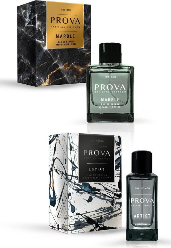 Prova Special Edition Marble 50 Ml Edp Erkek Ve Artist 50 Ml Edp Kadın Parfüm Seti 2 X 50 Ml - Image 1