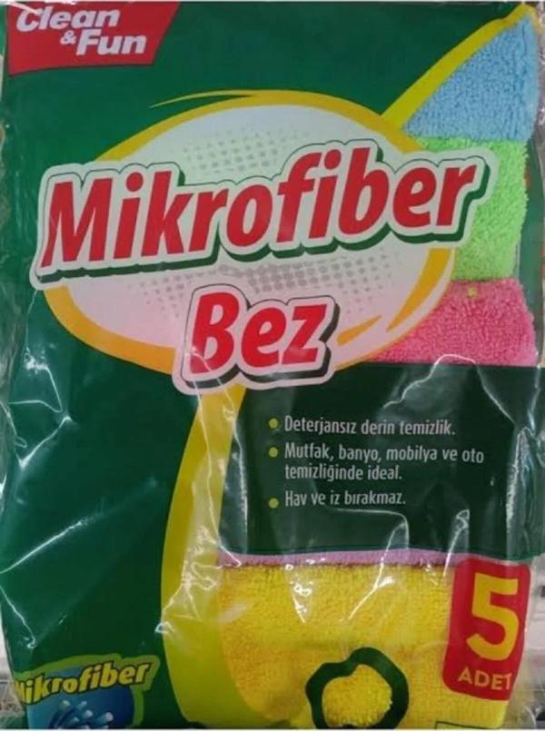 Clean & Fun Mikrofiber 5 Li Temizlik Bezi 3 Paket - Image 1