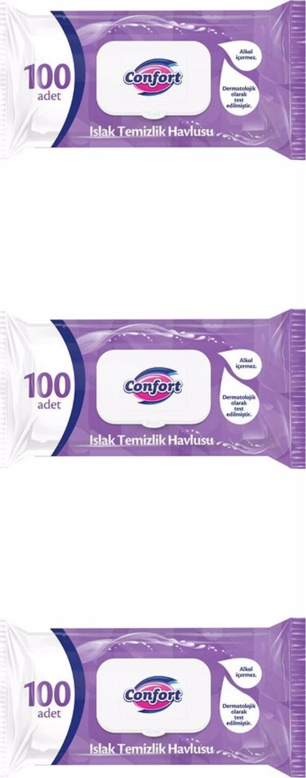 Confort Islak Temizlik Havlusu 100 Lü 3 Paket - Image 1