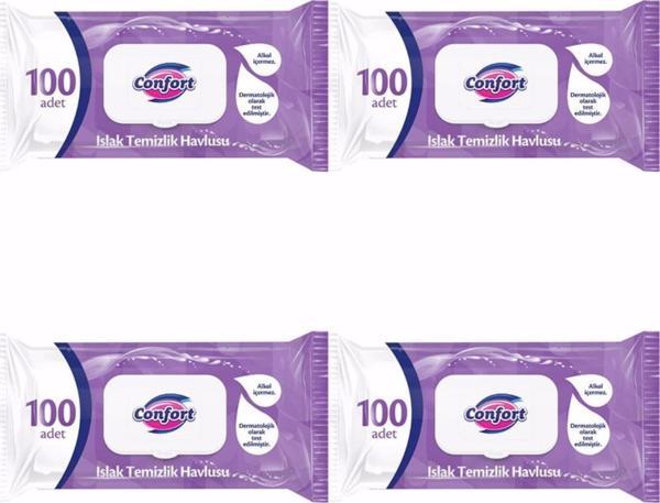 Confort Islak Temizlik Havlusu 100 Lü 4 Paket - Image 1