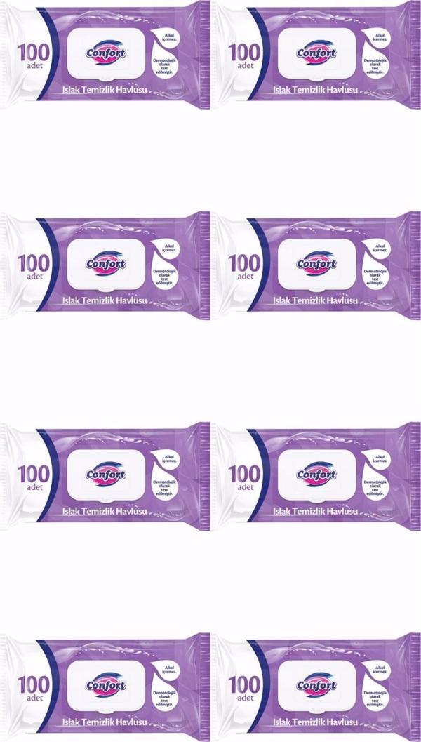 Confort Islak Temizlik Havlusu 100 Lü 8 Paket - Image 1