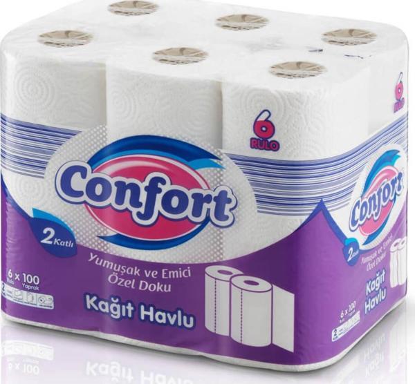 Confort Kağıt Havlu 2 Katlı 6 Lı - Image 1
