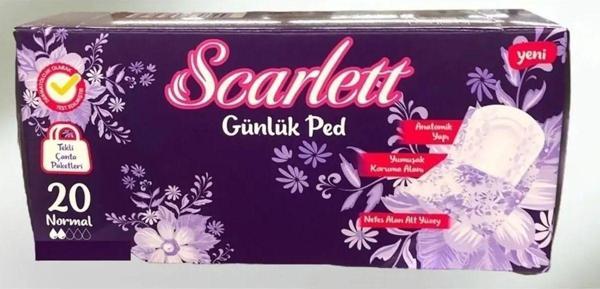 Scarlett Tek Sargılı Günlük Ped Normal 20 Li 4 Adet - Image 1