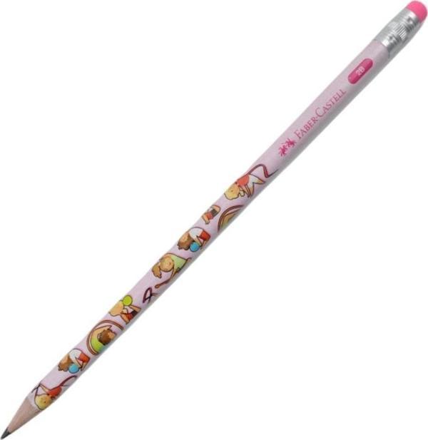 Faber-Castell 2b Jimnastik Silgili Kurşun Kalem-pembe - Image 1