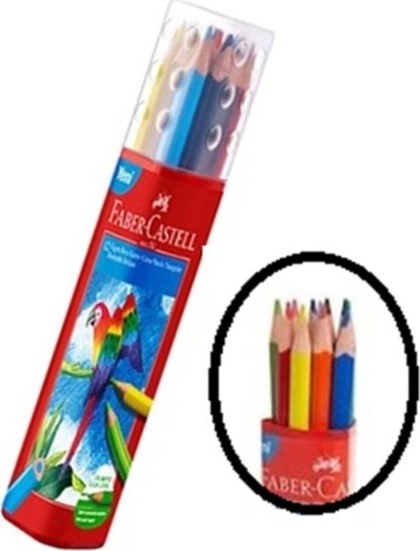 Faber-Castell Kuru Boya Üçgen 12 Li Plastik Tüp Kuruboya - Image 1