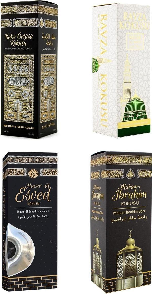 Esved Kabe Örtüsü Kokusu Medine Ravza Kokusu Hacerül Kokusu Ve Makamı Ibrahim Kokusu Sprey 400 Ml. - Image 1