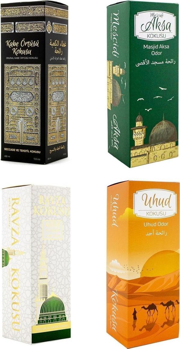 Esved Kabe Örtüsü Kokusu Mescidi Aksa Kokusu Medine Ravza Kokusu Ve Uhud Kokusu Sprey 400 Ml. - Image 1
