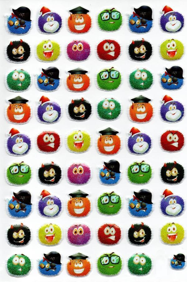 Sticker Kabartmalı A4 boyutunda Stiker Defter, planlayıcı etiket (Lim100) - Sevimli Canavarlar - Image 1