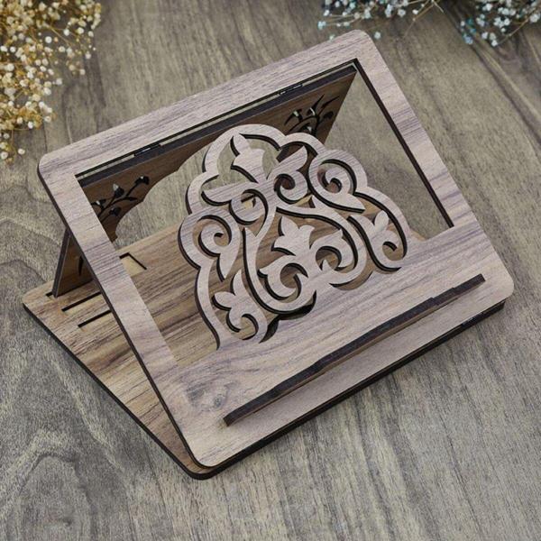 İkranur Masa Üstü Ahşap Mdf Tablet Standı Ve Kitap Okuma Rahlesi 25 x 20 - Image 1