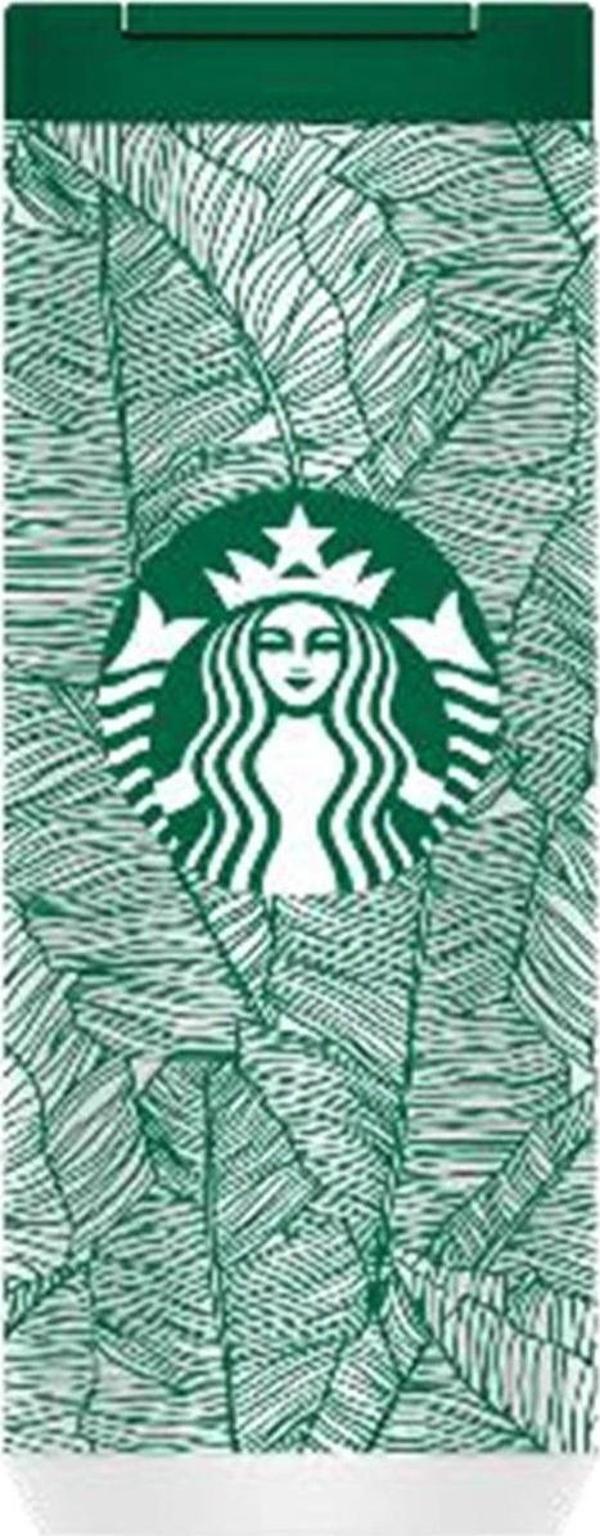 Starbucks ® Paslanmaz Çelik Yaprak Desenli Termos 355 Ml - Image 1