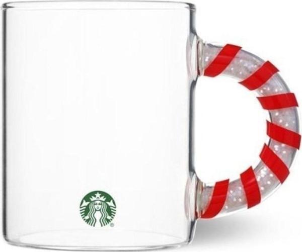 Starbucks Beyaz Pullu Kulplu Cam Kupa - 355 Ml - Image 1