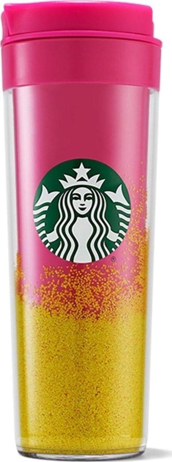 Starbucks Pembe-sarı Kum Tasarımlı Termos 473 Ml - Image 1