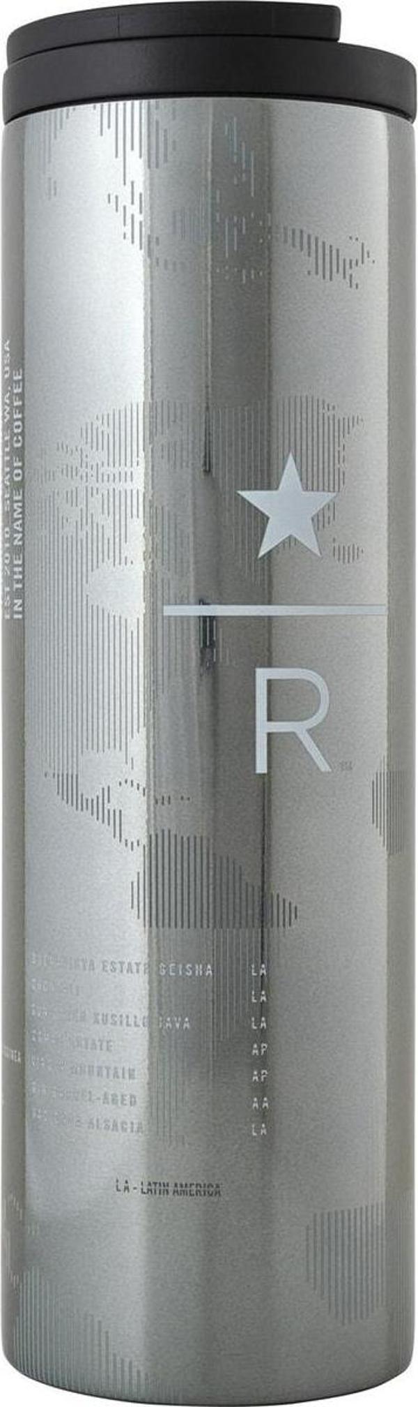 Starbucks Reserve™ Gümüş Harita Tasarımlı Termos - 473 Ml - Image 1