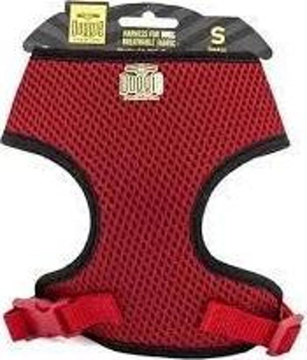 DOGGİE HAVALI DOKUMA KÜÇÜK IRK GÖĞÜS TASMASI KIRMIZI 2X50-65CM - Image 1