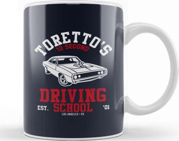 Baskı Dükkanı Fast And The Furious Torettos Driving School Kupa Bardak Porselen - Image 1
