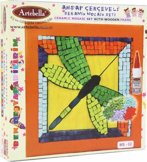 Artebella 02 I Çocuk Ahşap Çerçeveli Seramik Mozaik Set 20x20 cm - Image 1