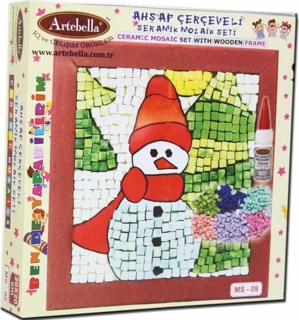 Artebella 09 I Çocuk Ahşap Çerçeveli Seramik Mozaik Set 20x20 cm - Image 1