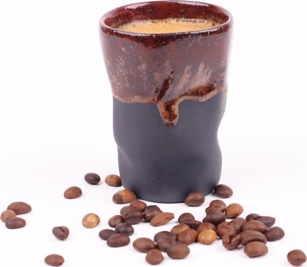 Perlotus 100 Ml Seramik Kulpsuz El Yapımı Yamuk Espresso Fincanı-Ottoman Serisi-1 Adet  - Image 1