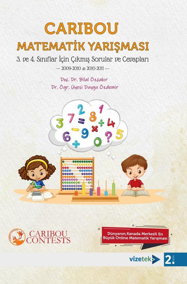 CARIBOU MATEMATİK YARIŞMASI 3. ve 4. Sınıflar İçin Çıkmış Sorular ve Cevapları - Vizetek Yayınları - Image 1