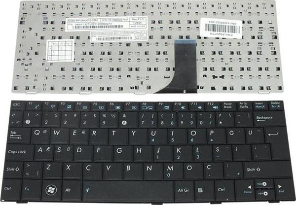 Asus Eepc 1001, 1005 ,1008 ,1005HA ,1008HA Klavye (Siyah TR) MP-09A36F0-5282 - Image 1
