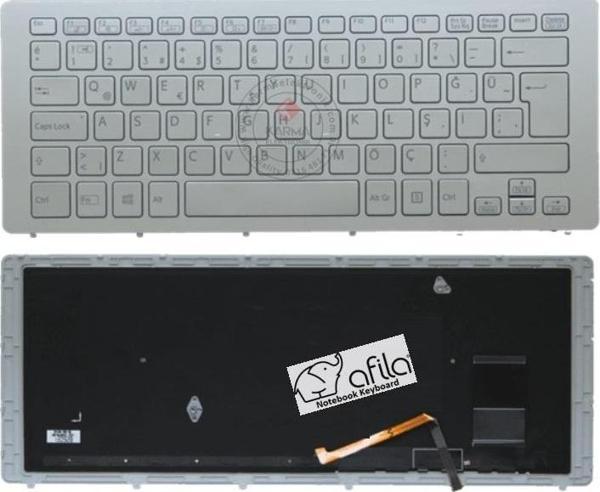Sony SVF15N, SVF14N, SVF-14N, SVF-15N Notebook Klavyesi (Gri TR) Işıklı, AEFI2A000203A 149264231 - Image 1