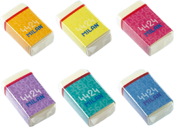 MILAN SOFT SYNTHETIC 4424 DİKDÖRTGEN SİLGİ 24LÜ - Image 1
