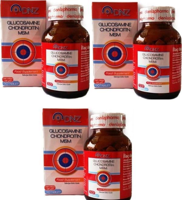 Dnz Glucosamine Chondroitin MSM 90 Tablet 3x Adet  - Image 1