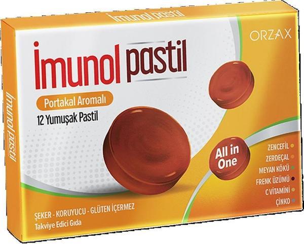 Orzax İmunol Portakal Aromalı 12 Pastil 8697595873557 - Image 1