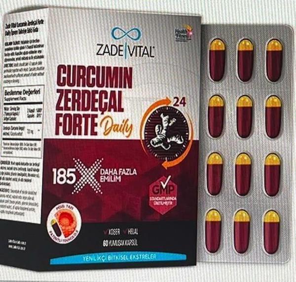 Zade Vital Zerdeçal Forte Daily 60 Kapsül - Image 1