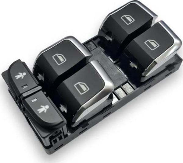Audi A7 2011-2014 Sol Ön Kapı Dörtlü Cam Düğmesi Krom 4G0959851 - Image 1