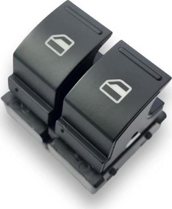 VW EOS 2006-2011 Sol Ön Kapı Cam Açma Düğmesi Çiftli 1K3959857A - Image 1