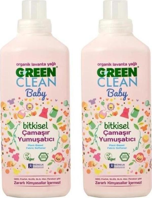 Green Clean  Baby Çamaşır Yumuşatıcı 1 L X 2 - Image 1