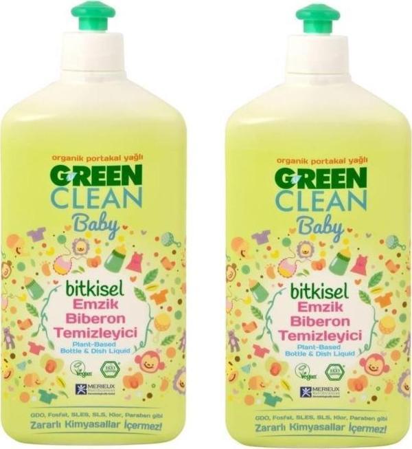 Green Clean Baby Bitkisel Biberon Emzik Temizleyici 500 Ml X 2 - Image 1
