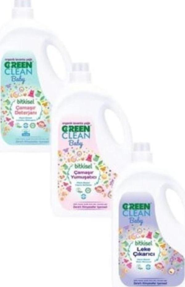 Green Clean Baby Çamaşır Deterjanı 2.75 Lt Yumuşatıcı 2.75 Lt Leke Çıkarıcı 2.75 Lt - Image 1