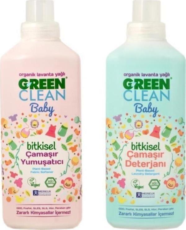 Green Clean Baby Çamaşır Yumuşatıcısı Ve Deterjanı 1 L - Image 1