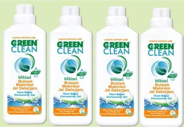 Green Clean Bitkisel Bulaşık Makinesi Jel Deterjanı (1000 Ml 4'lü Set) Depo-e - Image 1